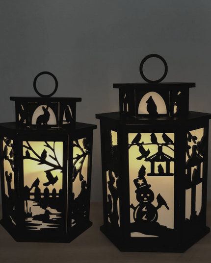 Cardinal Lantern Christmas