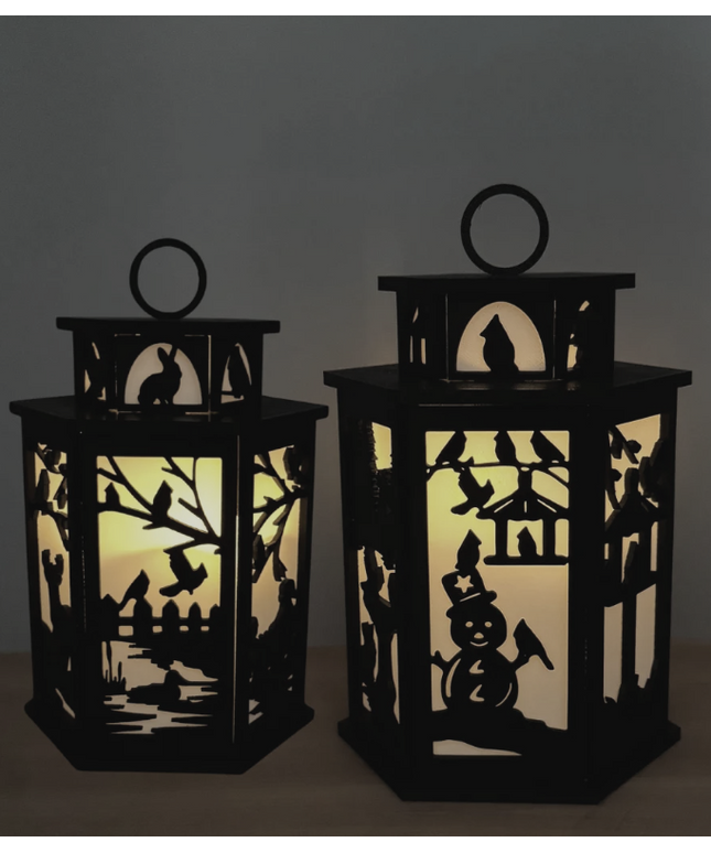 Cardinal Lantern Christmas