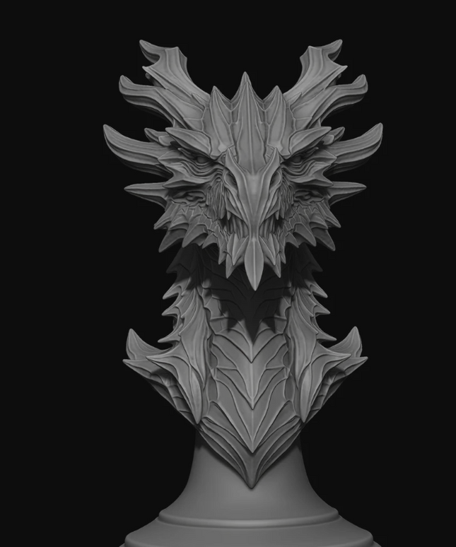 Alduin the World‑Eater from Skyrim Bust