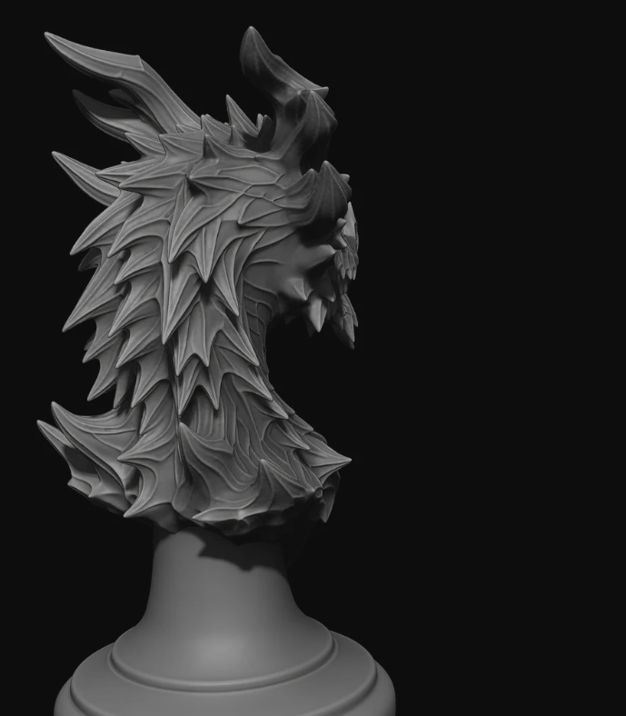 Alduin the World‑Eater from Skyrim Bust