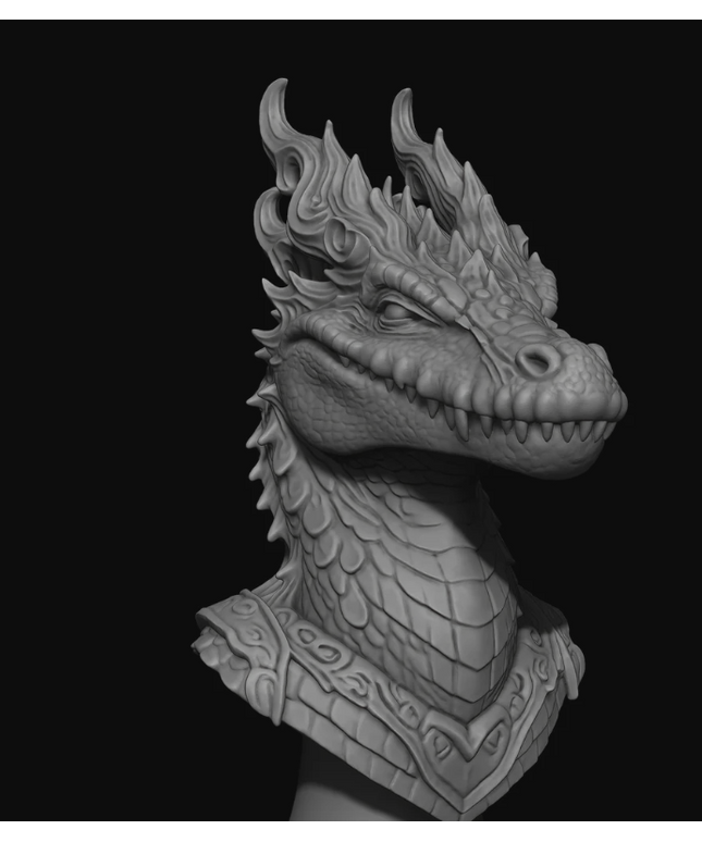 Mystical Crocodile Bust