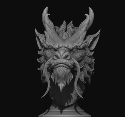 Chinese Dragon Bust