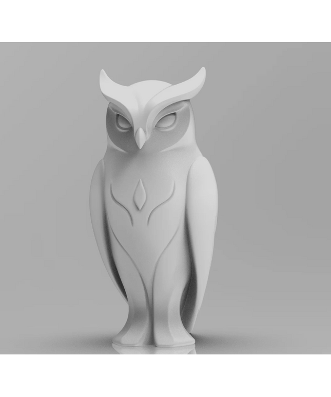 Mystical owl minimalist sculpture