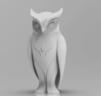 Mystical owl minimalist sculpture