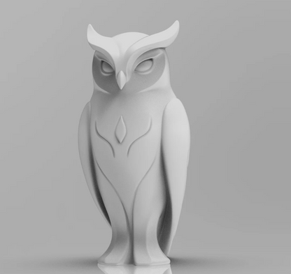 Mystical owl minimalist sculpture