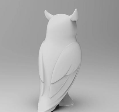 Mystical owl minimalist sculpture