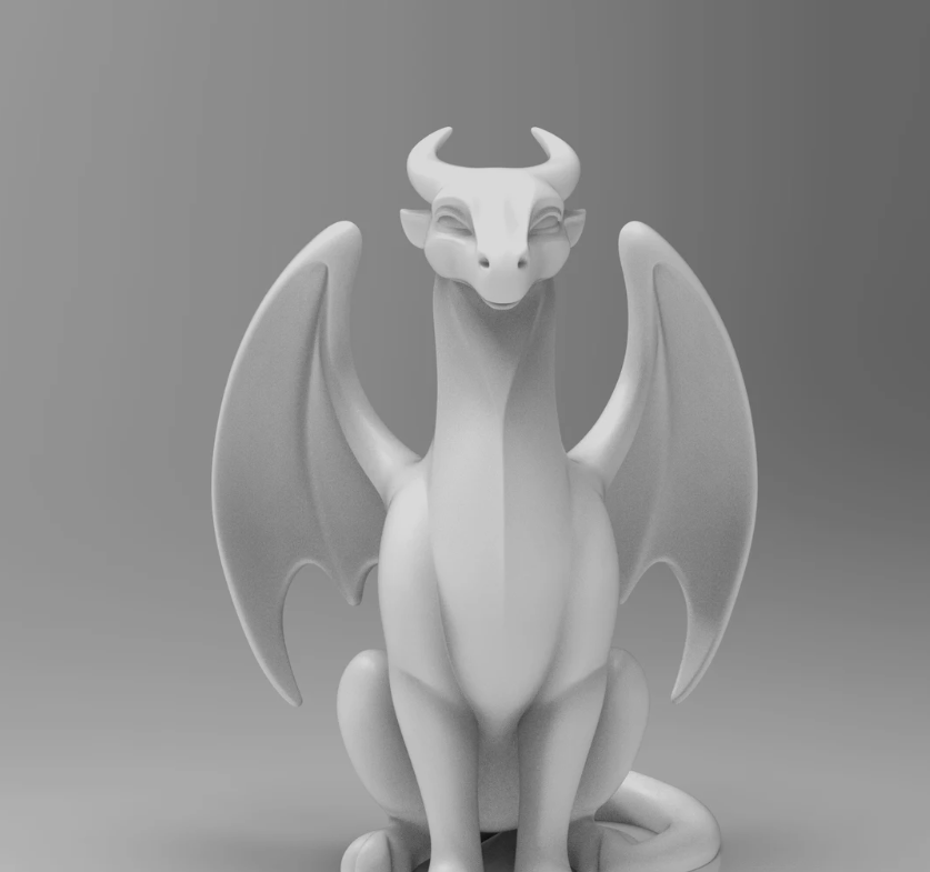 Mystical Dragon minimalist sculpture