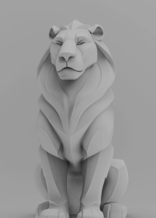 Mystical Lion minimalist sculpture