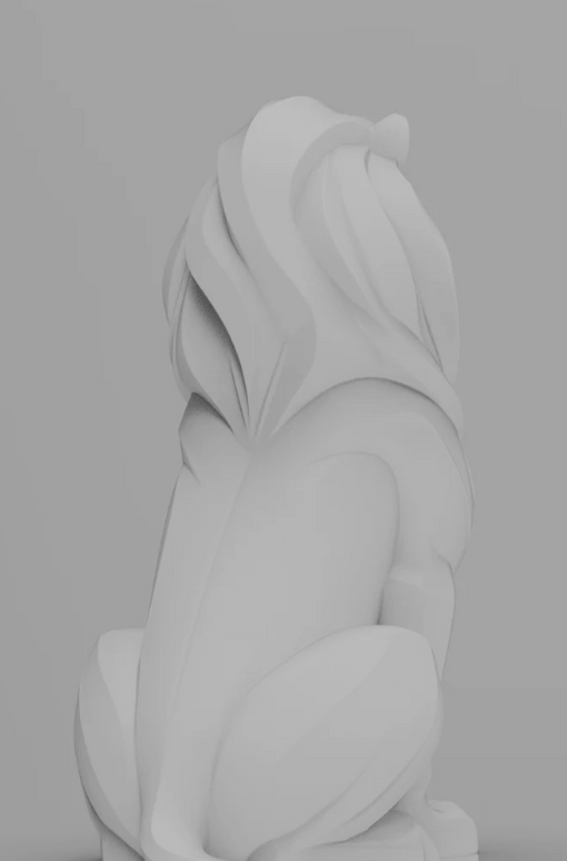 Mystical Lion minimalist sculpture