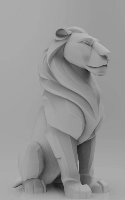 Mystical Lion minimalist sculpture