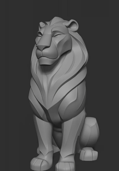 Mystical Lion minimalist sculpture