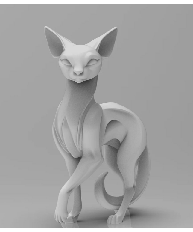 Mystical Cat minimalist sculpture