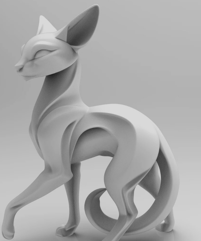 Mystical Cat minimalist sculpture