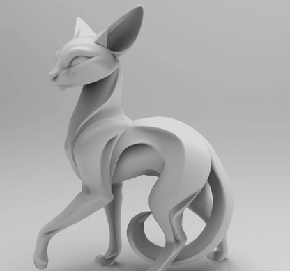 Mystical Cat minimalist sculpture