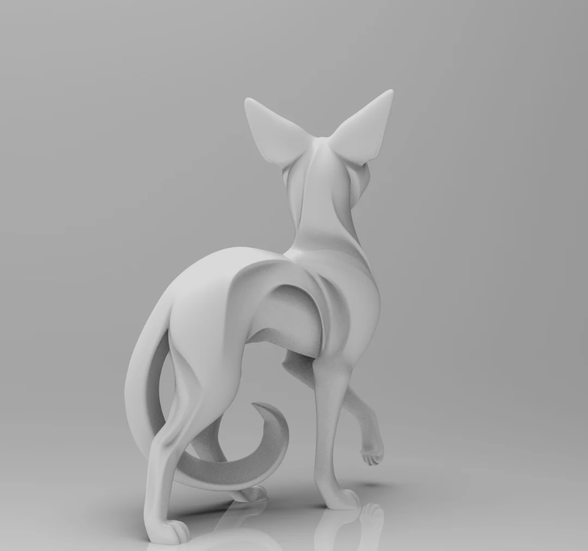 Mystical Cat minimalist sculpture