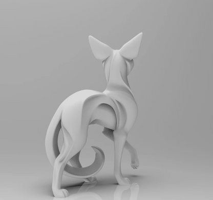 Mystical Cat minimalist sculpture