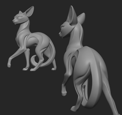 Mystical Cat minimalist sculpture