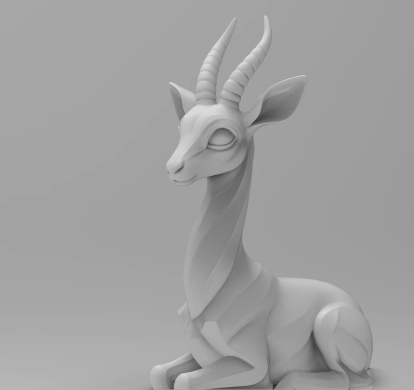 Gazella gazella minimalist sculpture