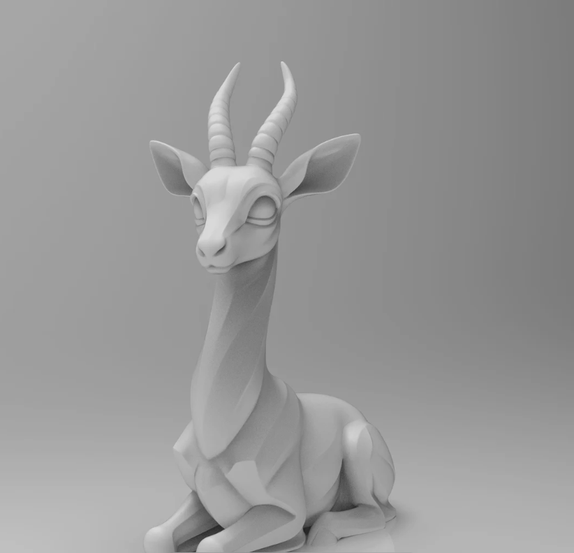 Gazella gazella minimalist sculpture