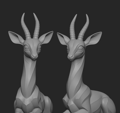 Gazella gazella minimalist sculpture