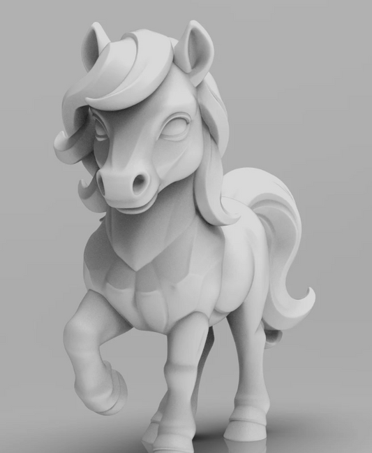 Elegant Fantasy Pony minimalist sculpture
