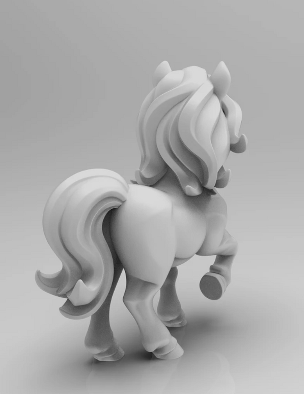 Elegant Fantasy Pony minimalist sculpture