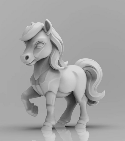 Elegant Fantasy Pony minimalist sculpture