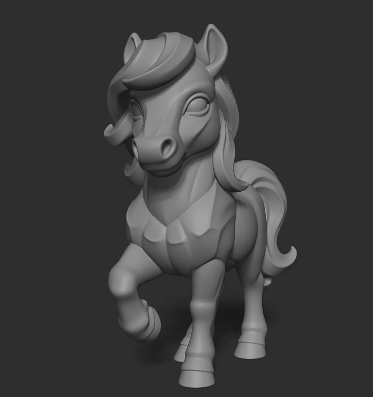 Elegant Fantasy Pony minimalist sculpture
