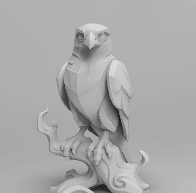 Mystical Falcon minimalist Sculpture