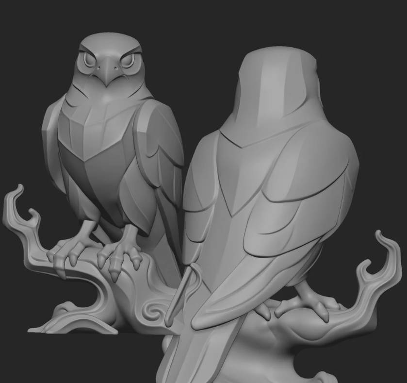 Mystical Falcon minimalist Sculpture