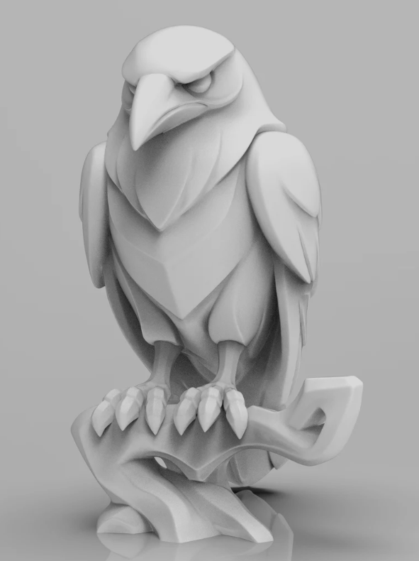 Mystical Raven Minimalist Sculpture