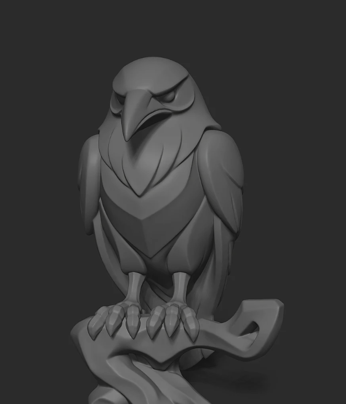 Mystical Raven Minimalist Sculpture