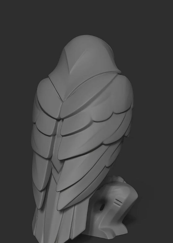 Mystical Raven Minimalist Sculpture