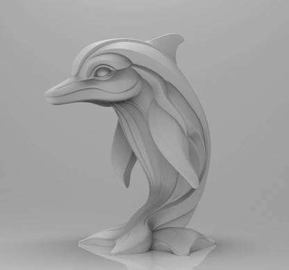 Mystical Dolphin Minimalist Sculpture