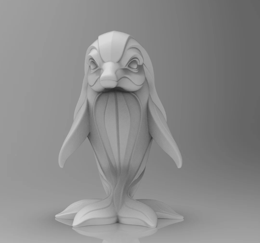 Mystical Dolphin Minimalist Sculpture