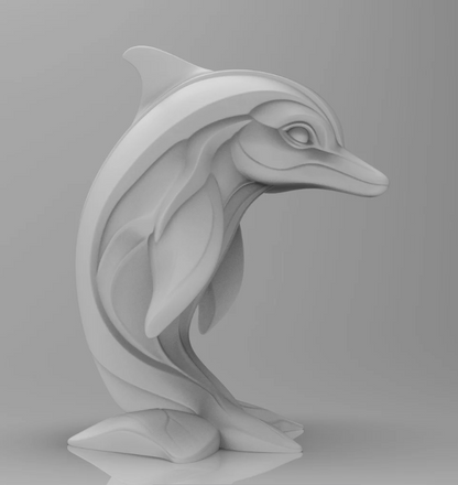 Mystical Dolphin Minimalist Sculpture