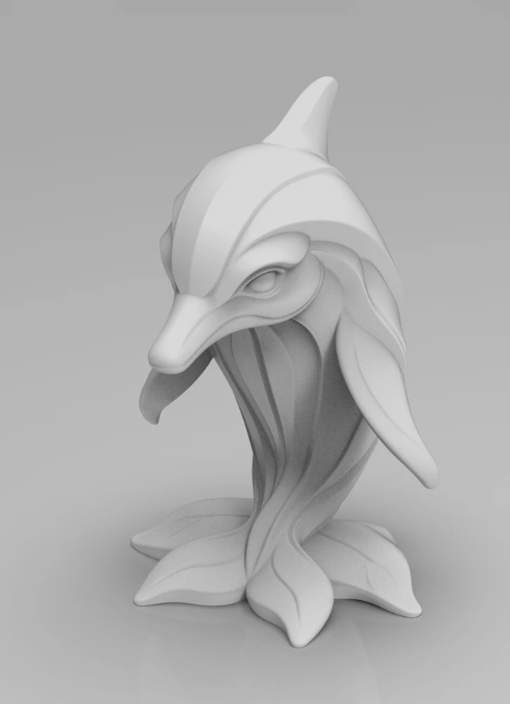 Mystical Dolphin Minimalist Sculpture